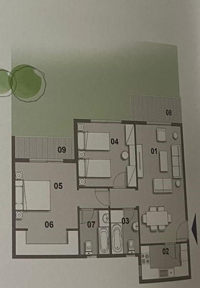 Floor plan for apartment at Il Bosco City