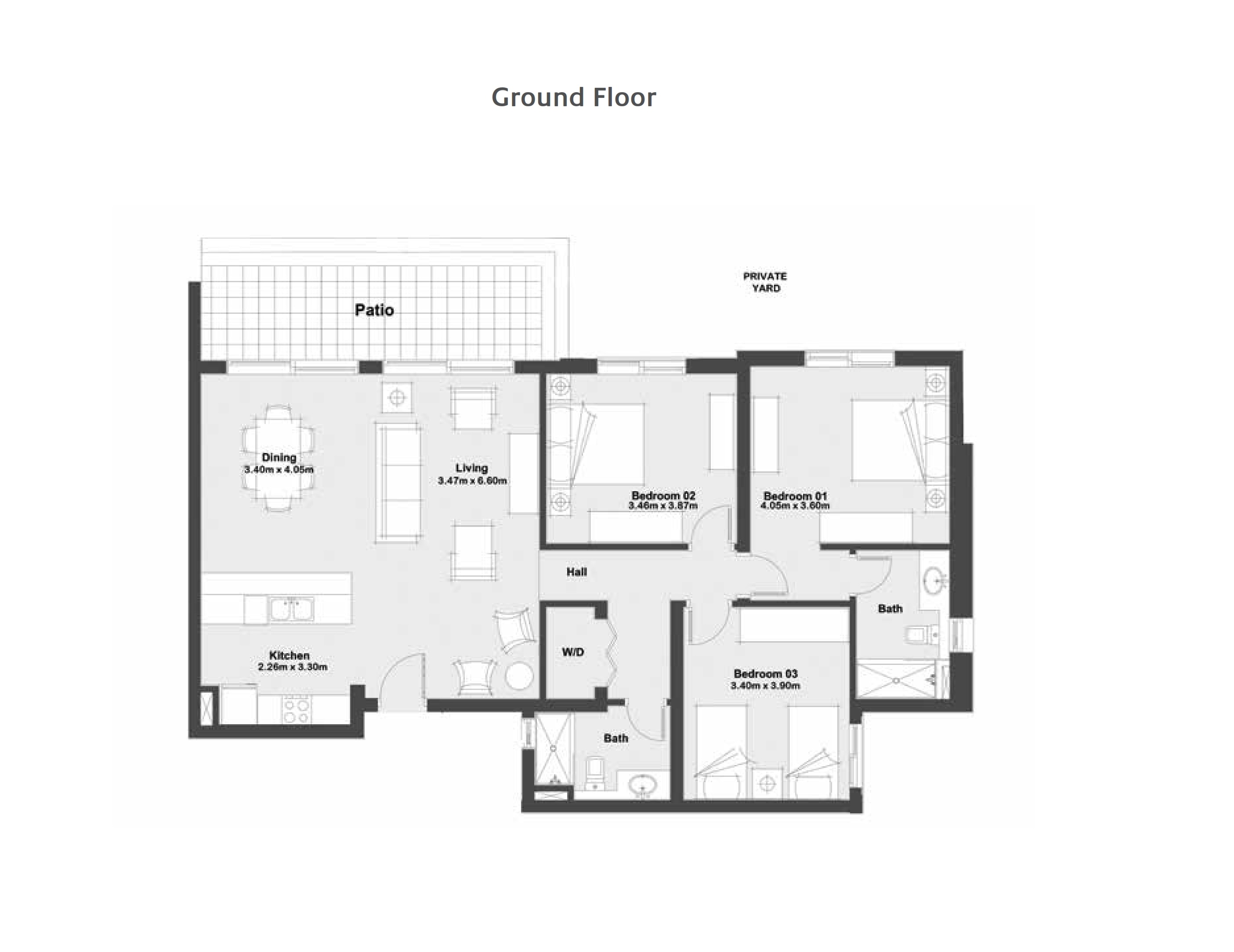 Floor plan for chalet at Marassi