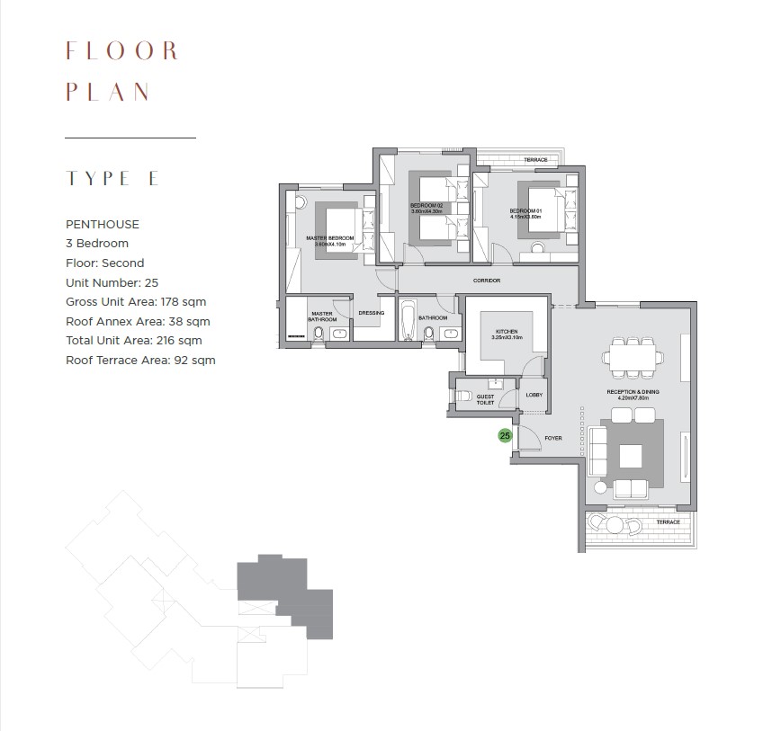 Floor plan for apartment at The Estates Residence