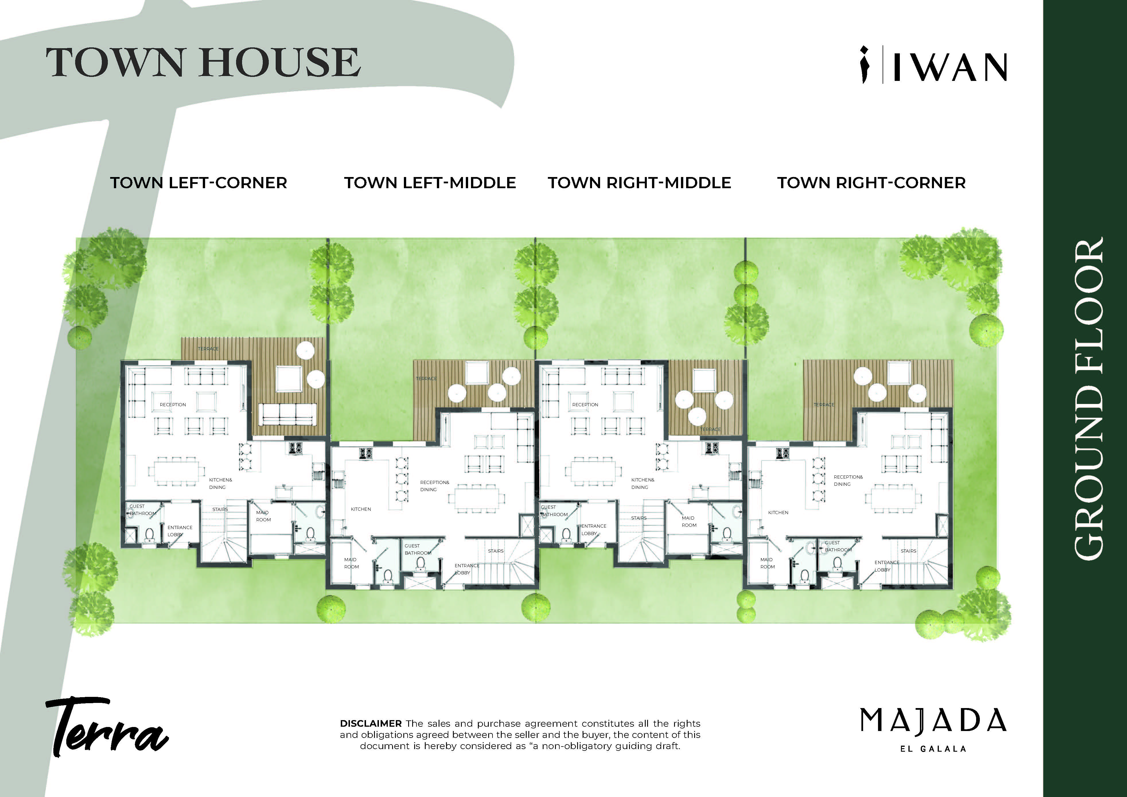 Floor plan for townhouse at Majada Iwan
