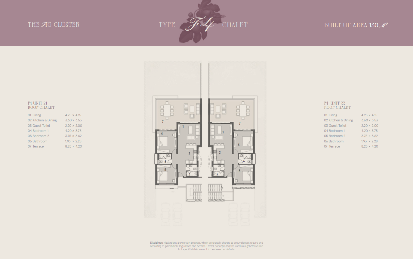 Floor plan for penthouse at Marsa Baghush