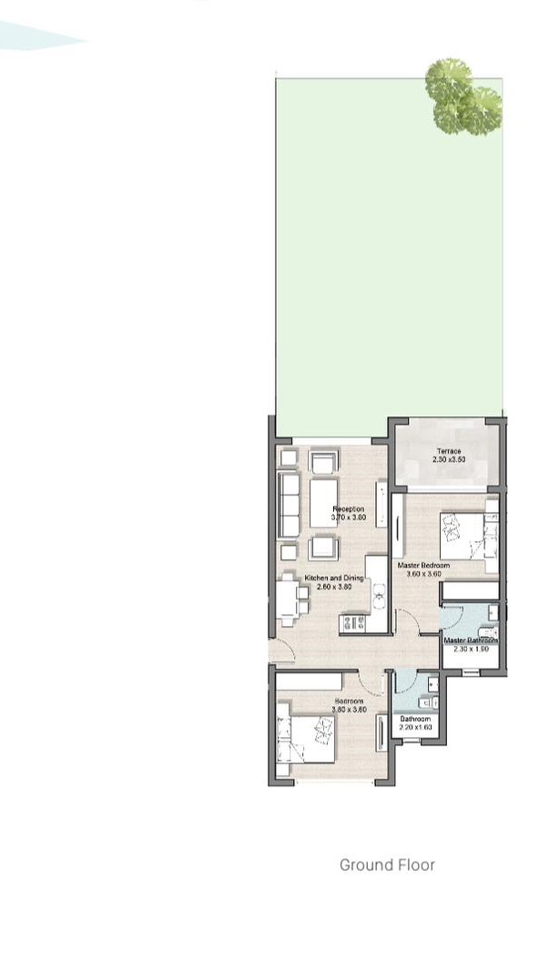 Floor plan for chalet at Hyde Park North - Seashore