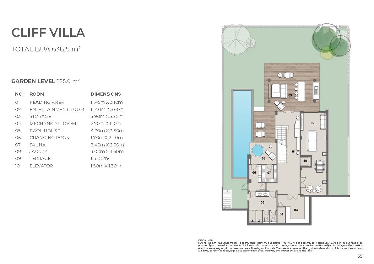 Floor plan for villa at Il Bosco New Capital