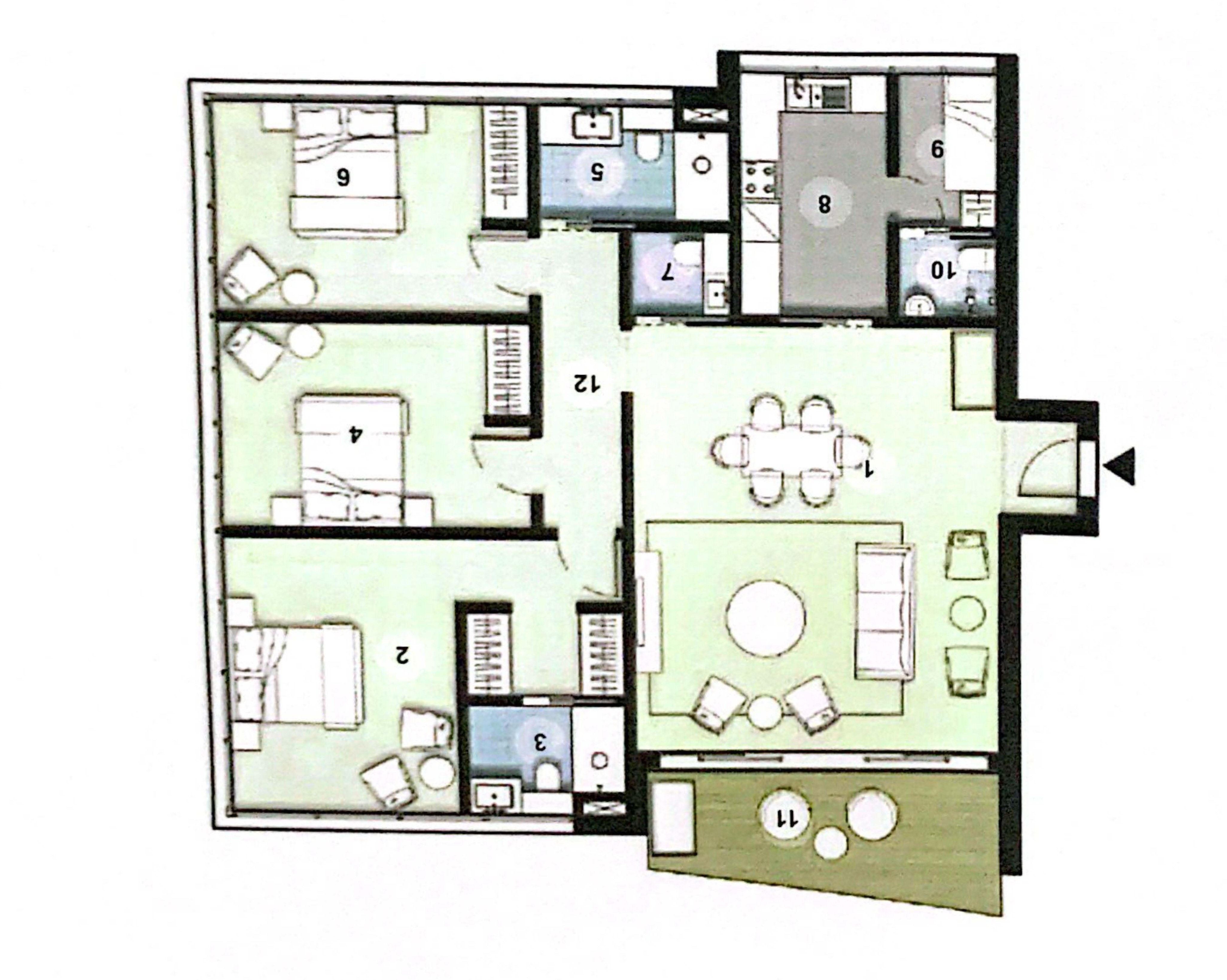 Floor plan for apartment at ZED