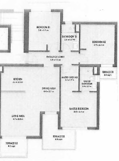 Floor plan for chalet at Solare