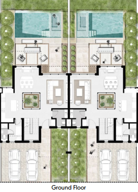 Floor plan for townhouse at Solana