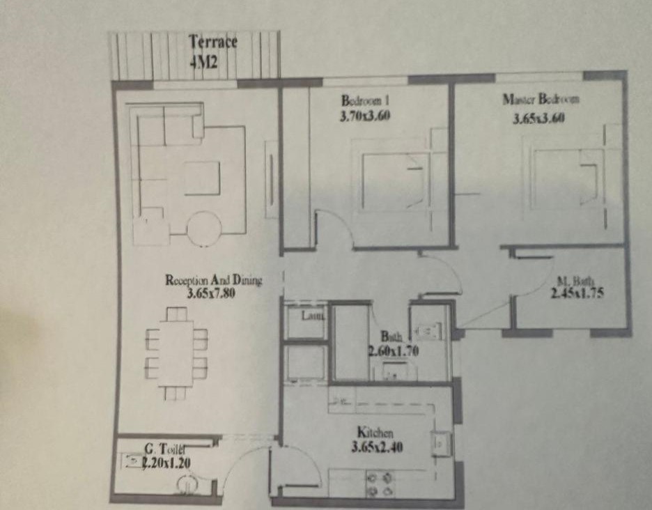 Floor plan for apartment at Jazebeya
