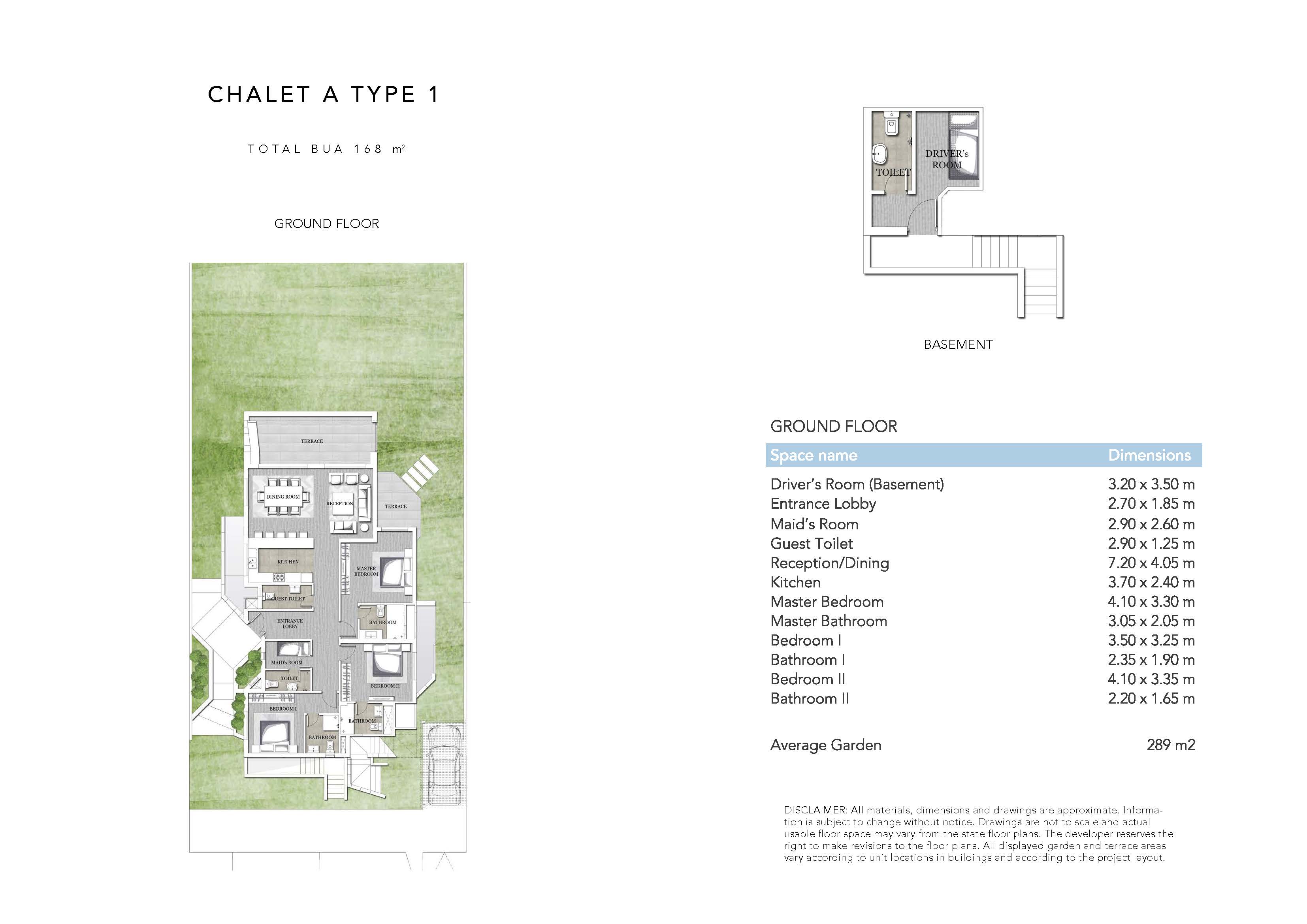 Floor plan for chalet at Jefaira