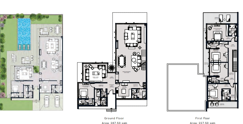 Floor plan for villa at Swan Lake West
