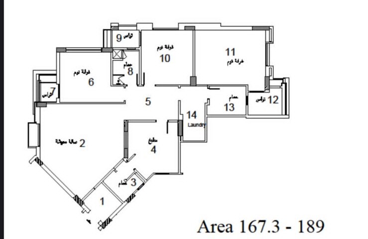 Floor plan for apartment at Al Maqsad Residences