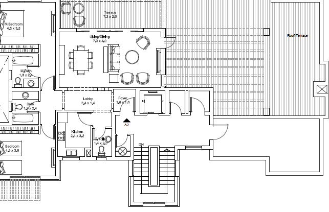 Floor plan for apartment at DISTRICT 5