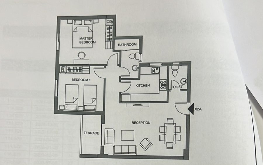 Floor plan for apartment at Sarai
