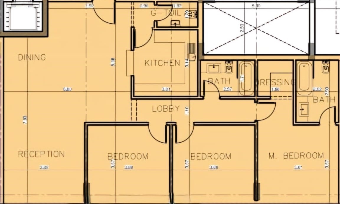 Floor plan for apartment at Bloomfields