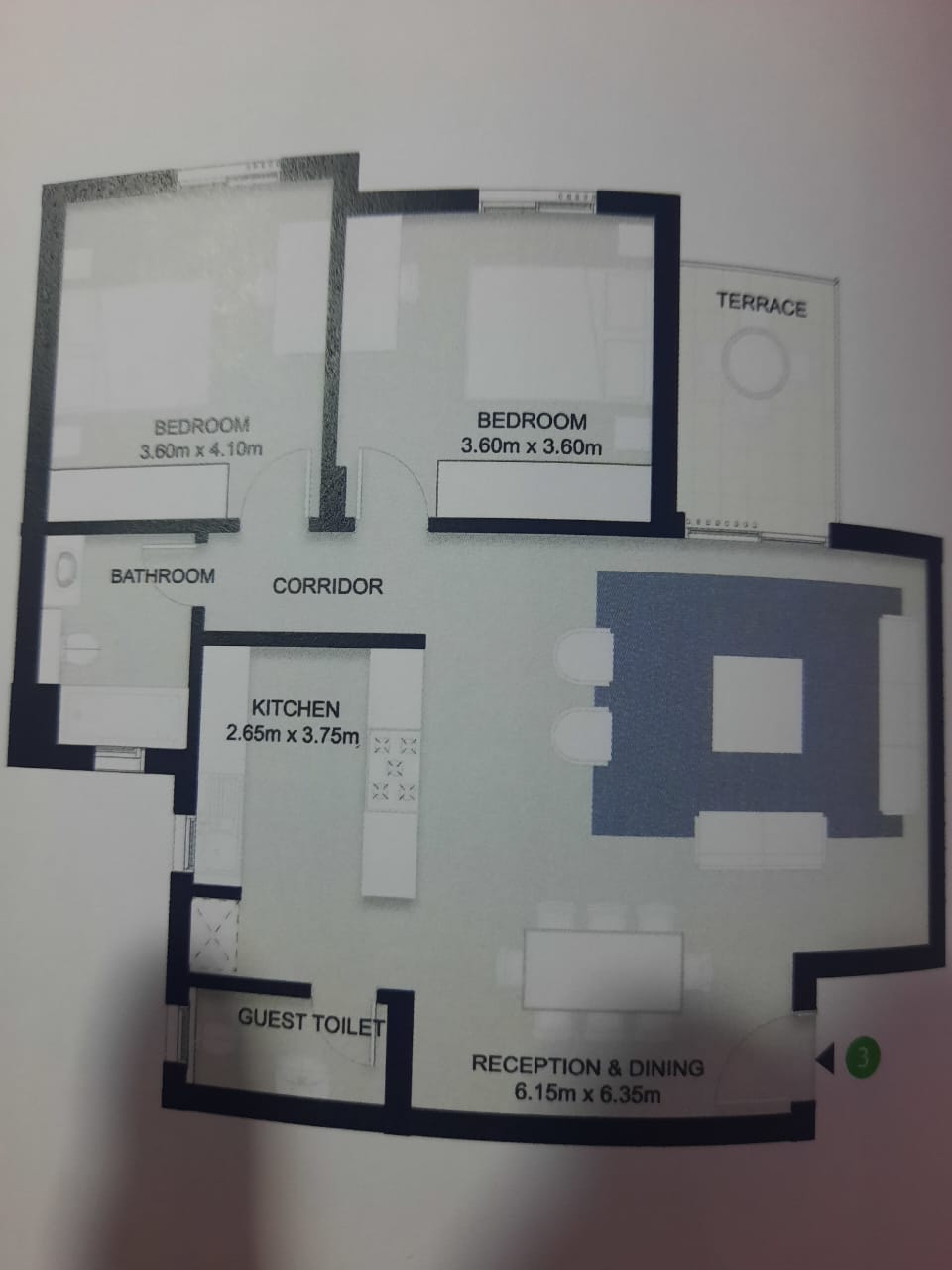 Floor plan for apartment at Rivers