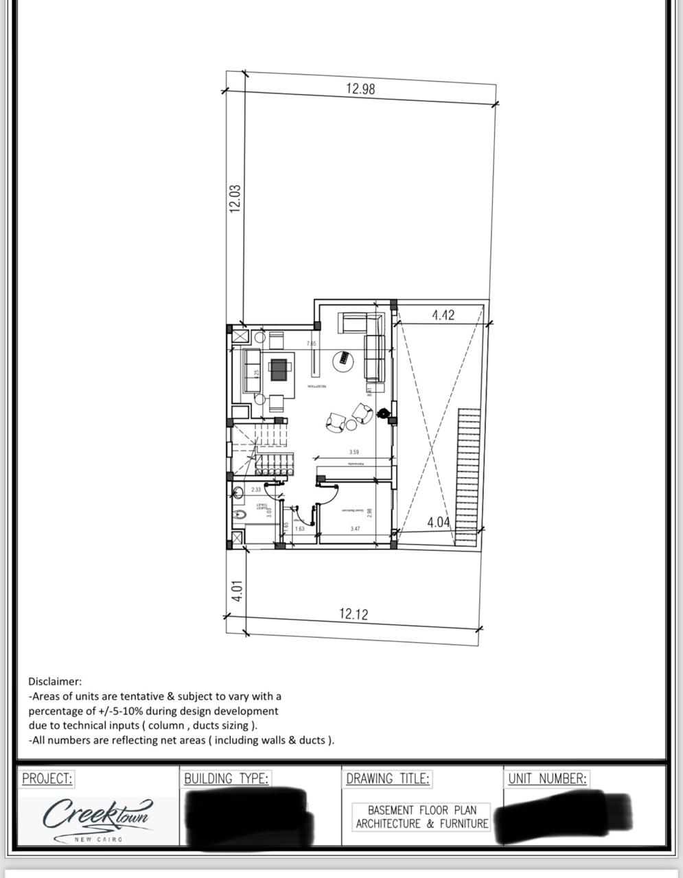 Floor plan for villa at Creektown