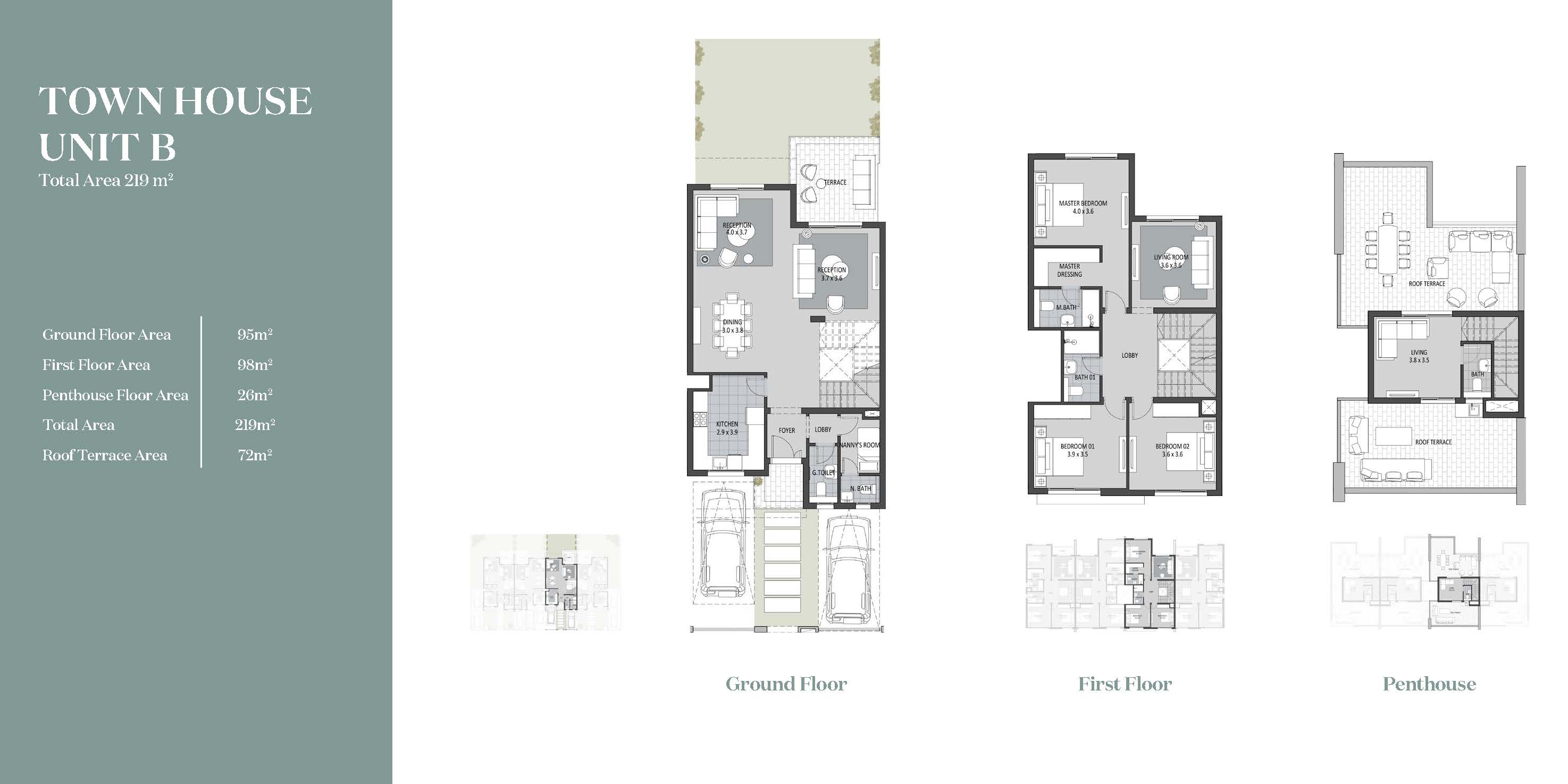 Floor plan for townhouse at SODIC East