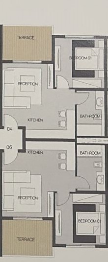 Floor plan for chalet at Safia - Ras El Hekma