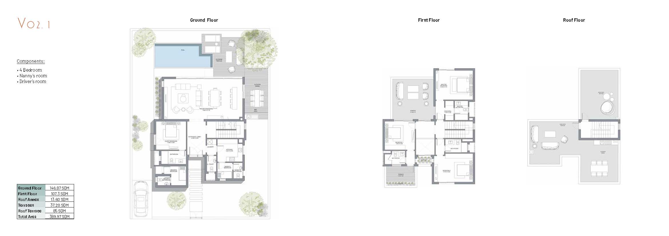 Floor plan for villa at June