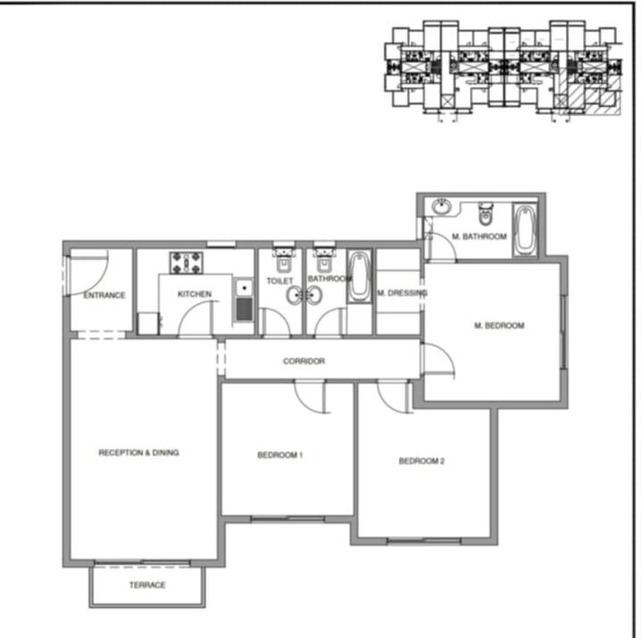 Floor plan for apartment at Aliva Mountain View Mostakbal City