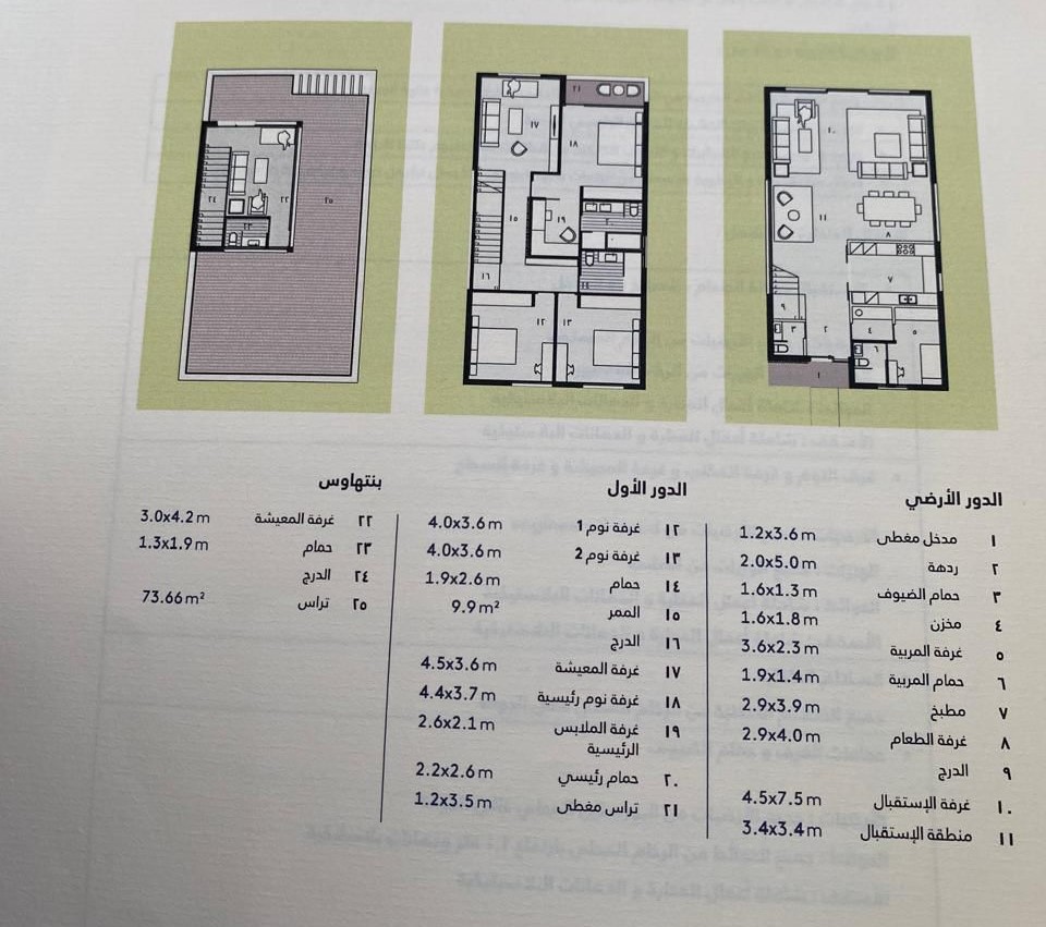 Floor plan for villa at Al Burouj