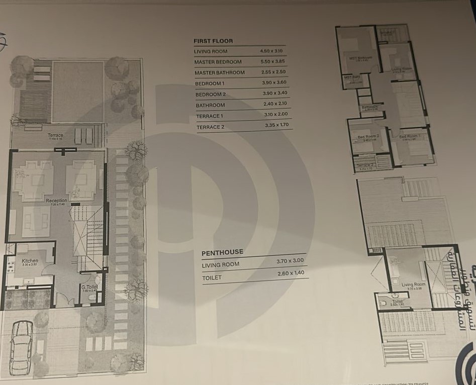 Floor plan for townhouse at Marina 8
