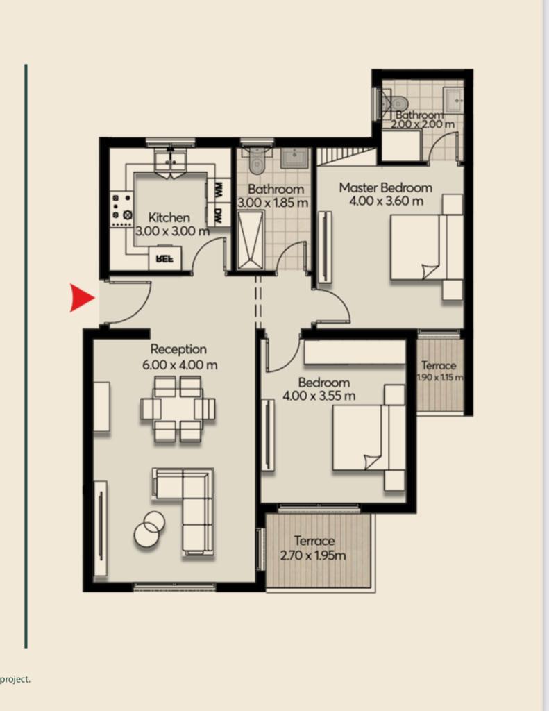 Floor plan for apartment at Mar ville