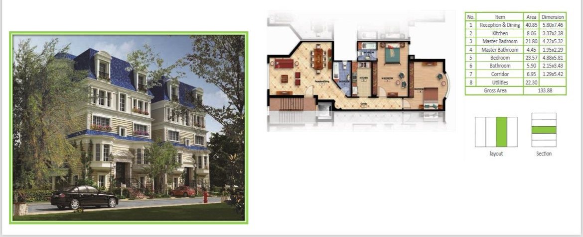 Floor plan for apartment at Mountain View Hyde Park