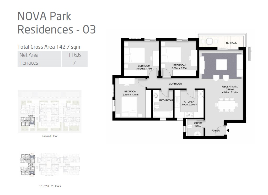 Floor plan for apartment at VYE SODIC