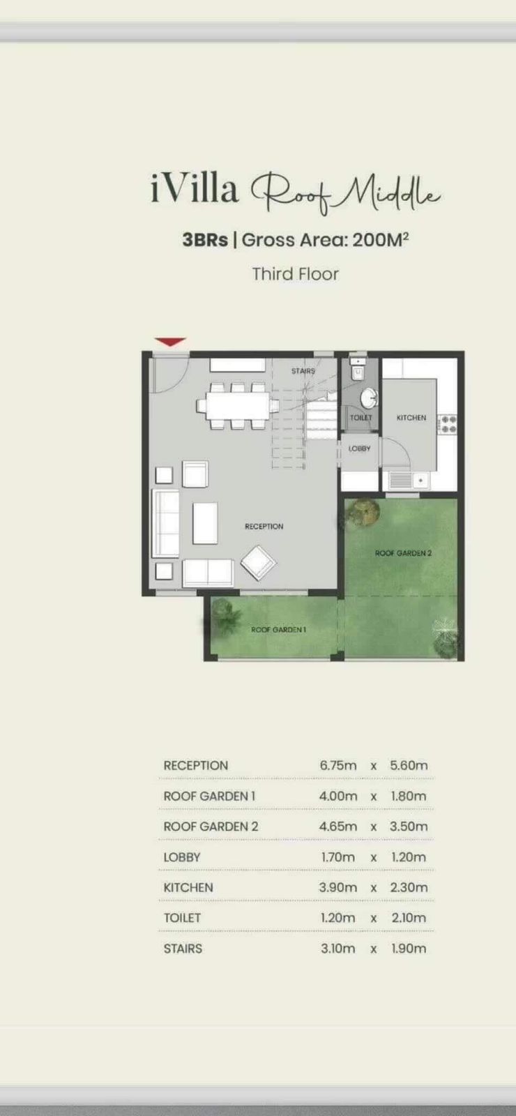 Floor plan for duplex at Aliva Mountain View Mostakbal City