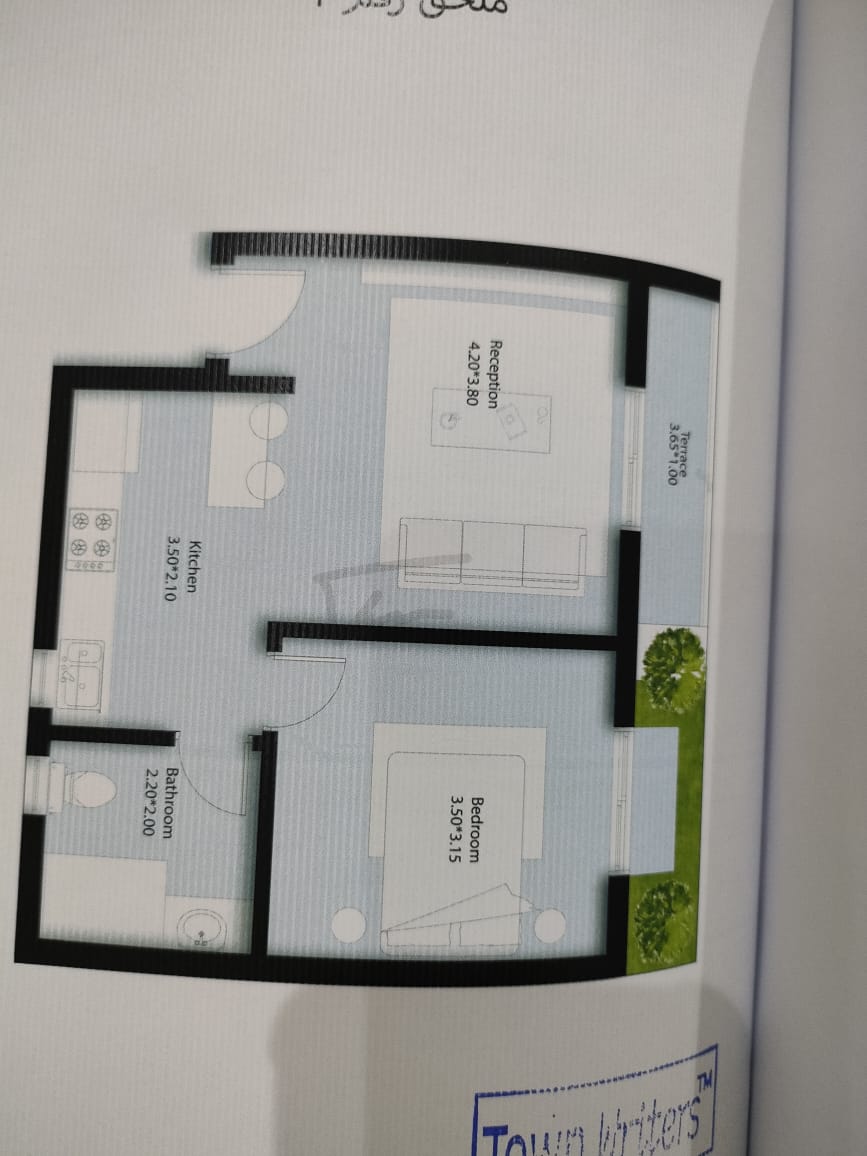 Floor plan for studio at Notion