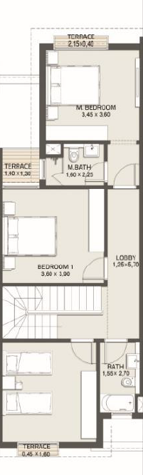 Floor plan for townhouse at At East