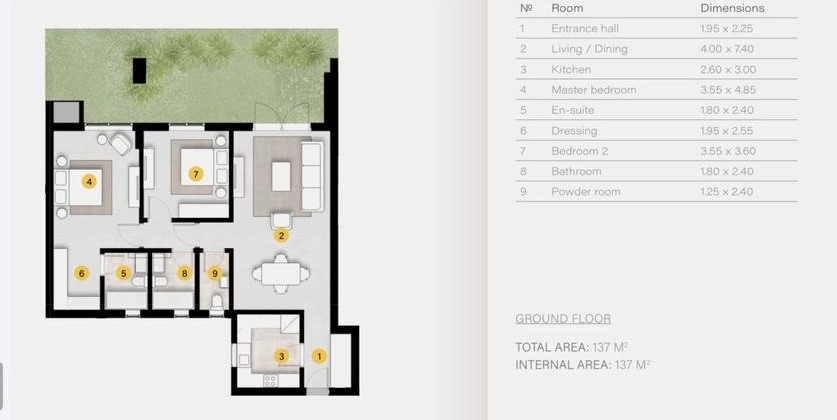 Floor plan for apartment at ZED