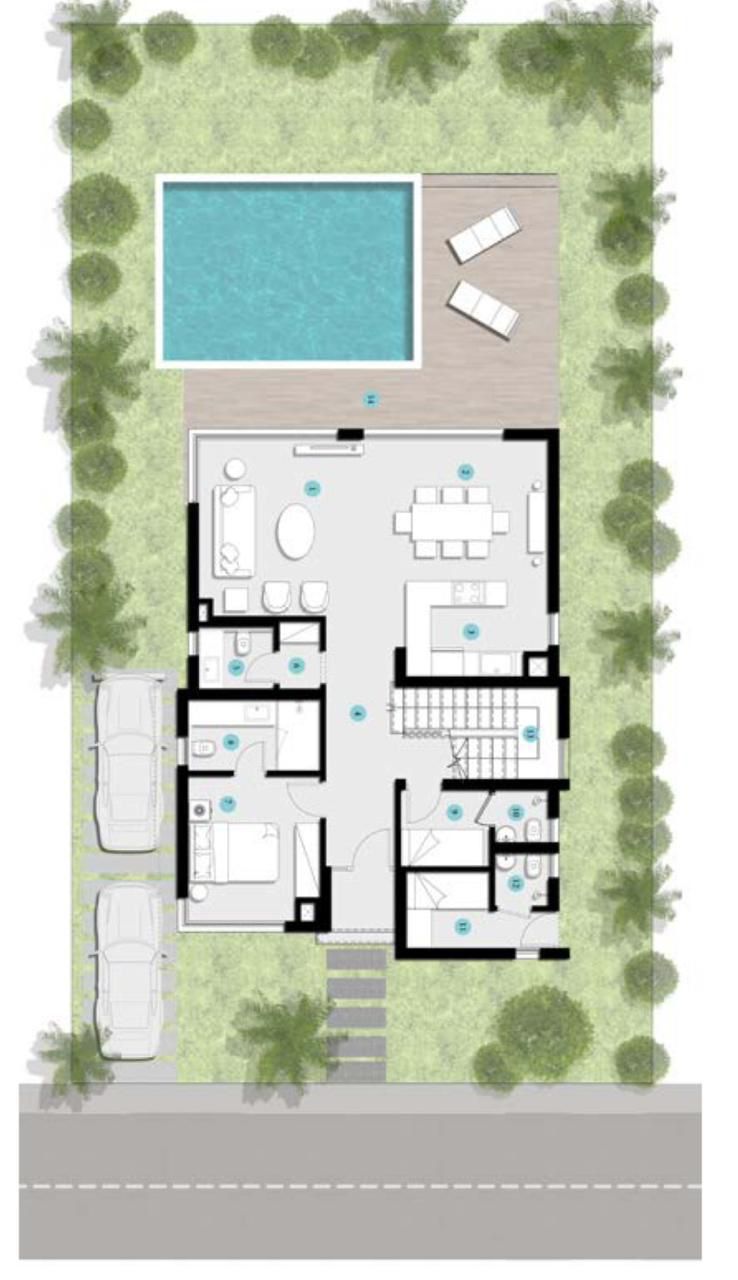 Floor plan for villa at Azha North Coast