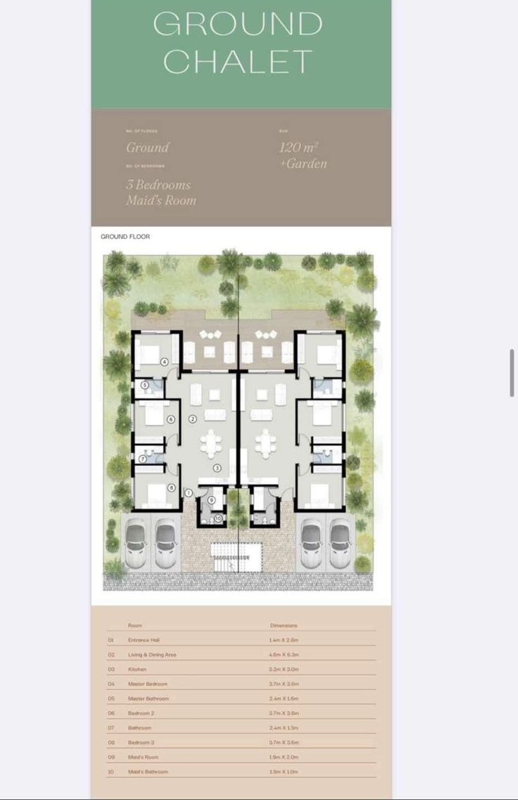 Floor plan for chalet at Silversands