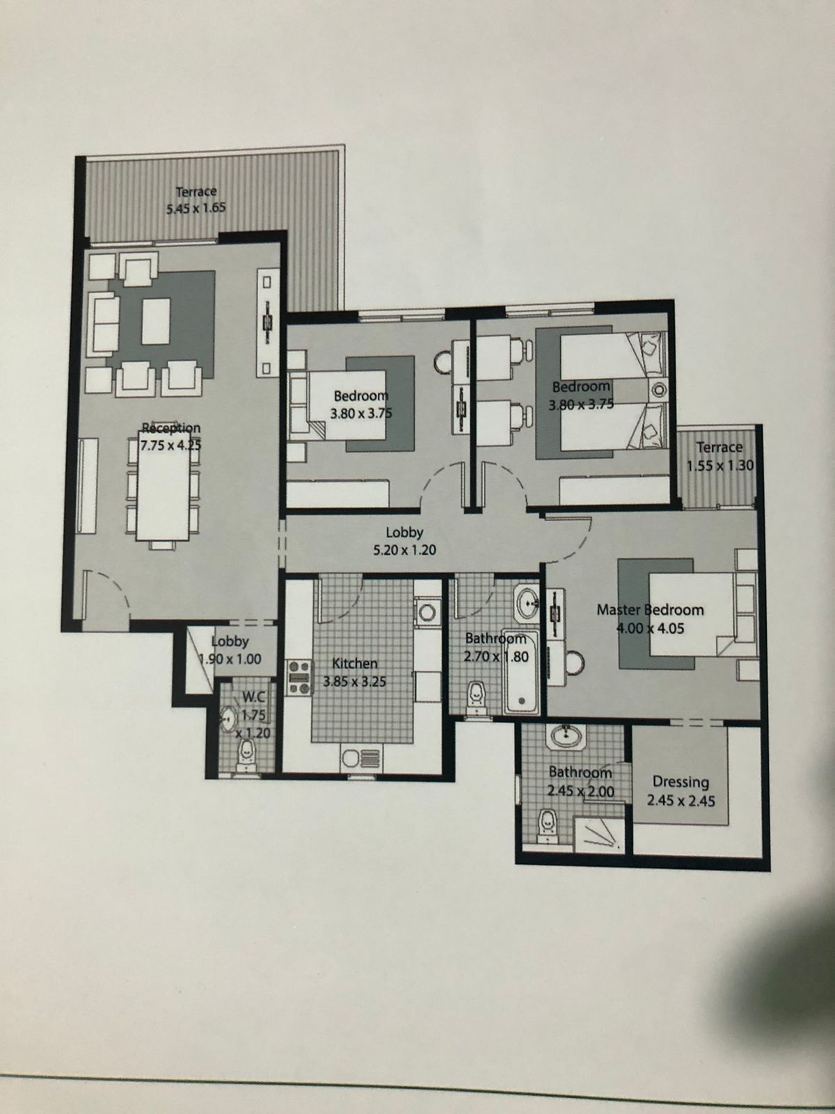 Floor plan for apartment at Beta Greens