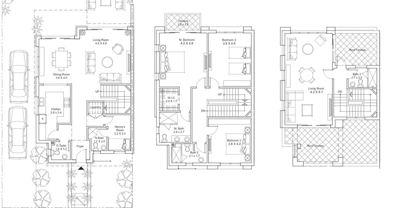 Floor plan for townhouse at DISTRICT 5