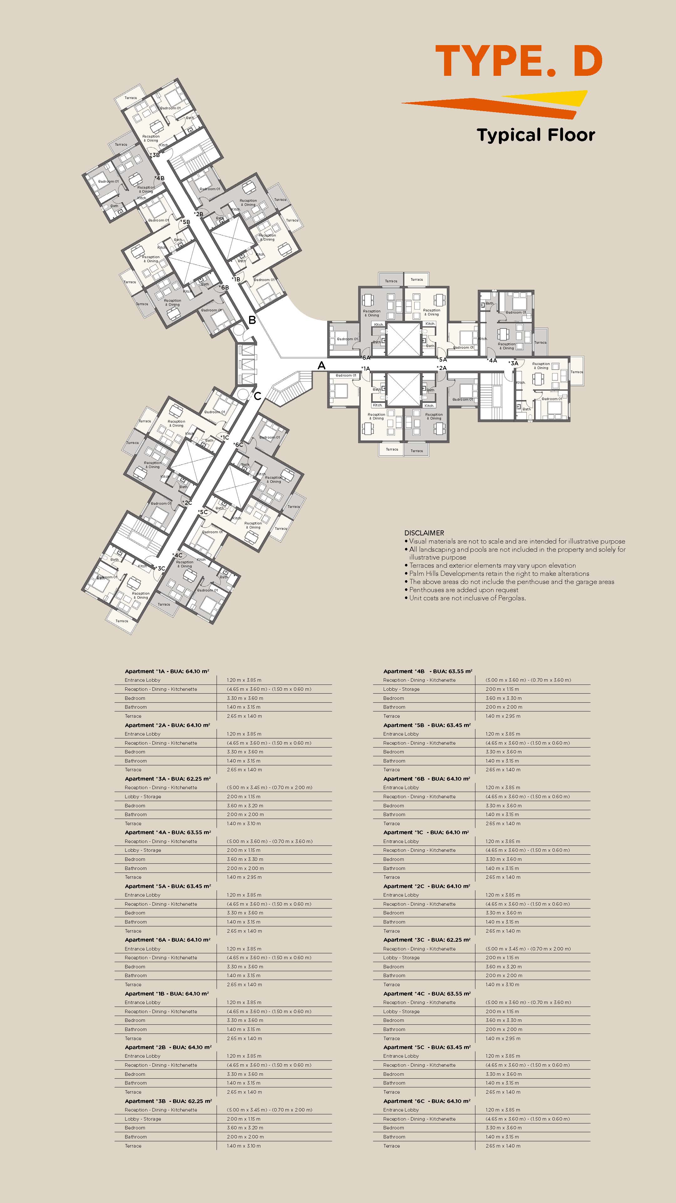 Floor plan for apartment at Badya