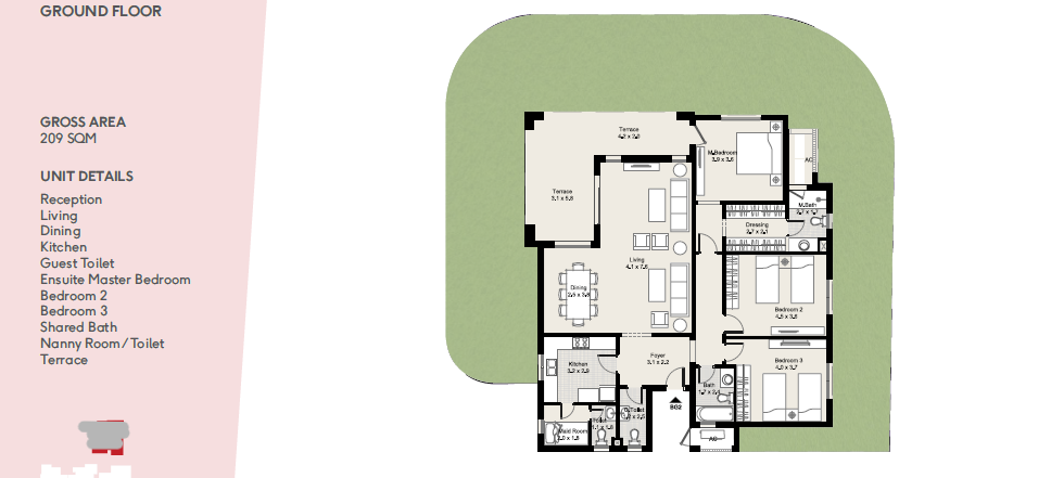 Floor plan for apartment at DISTRICT 5
