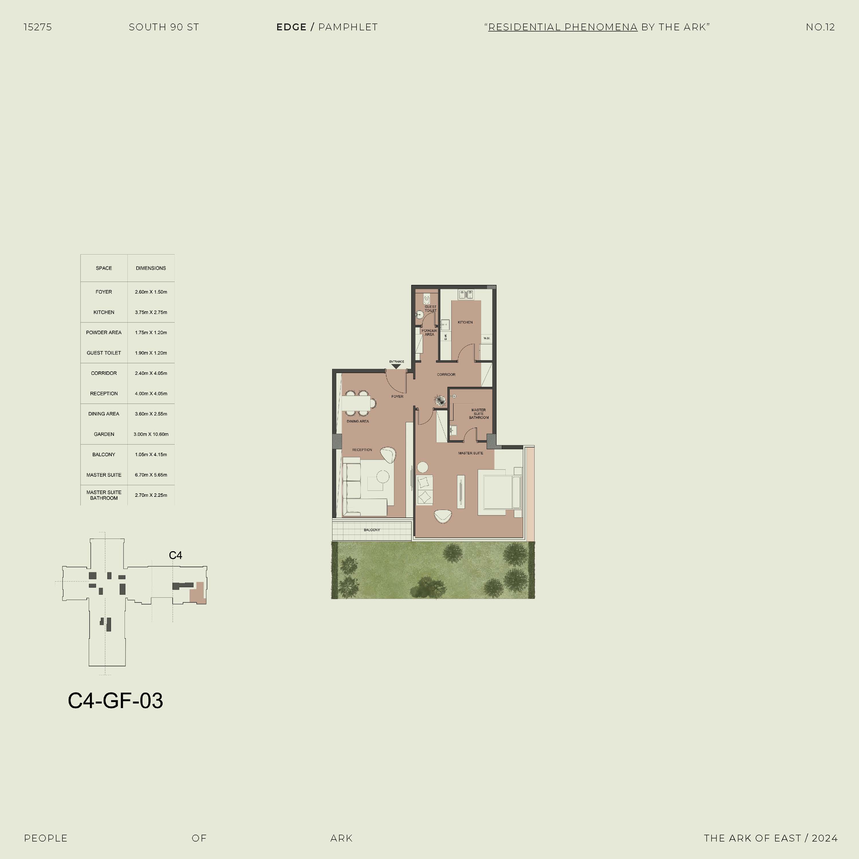 Floor plan for apartment at Edge