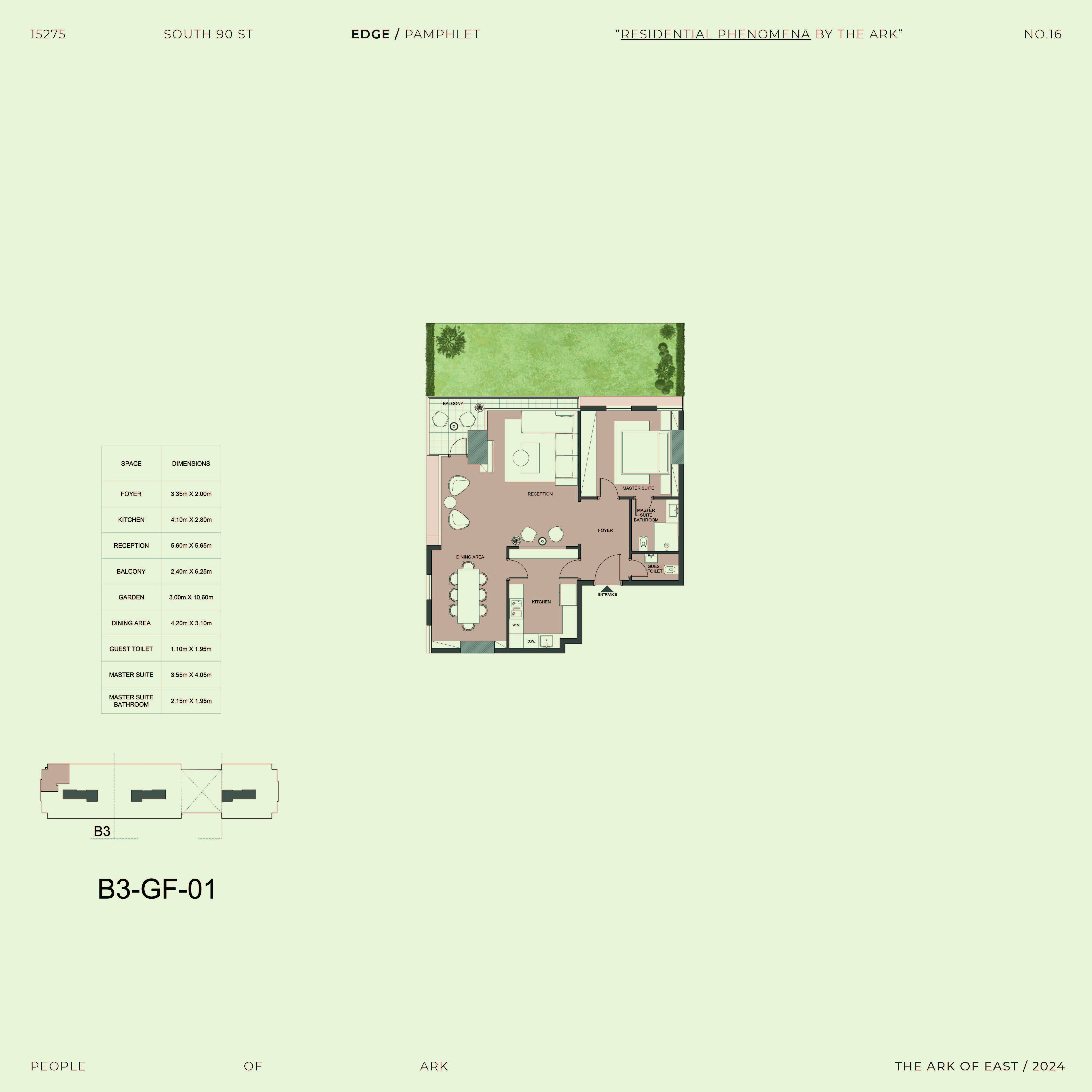 Floor plan for apartment at Edge