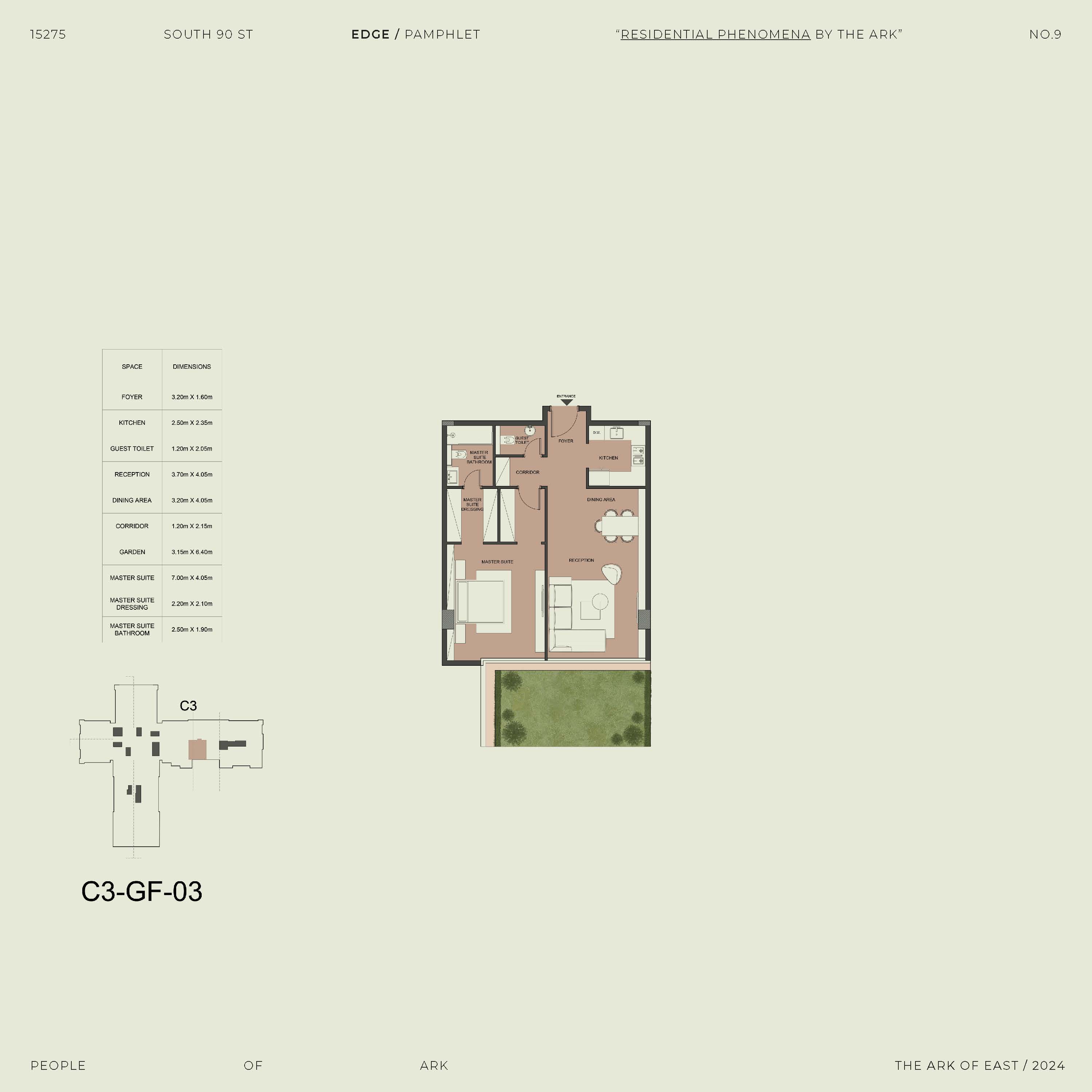 Floor plan for apartment at Edge
