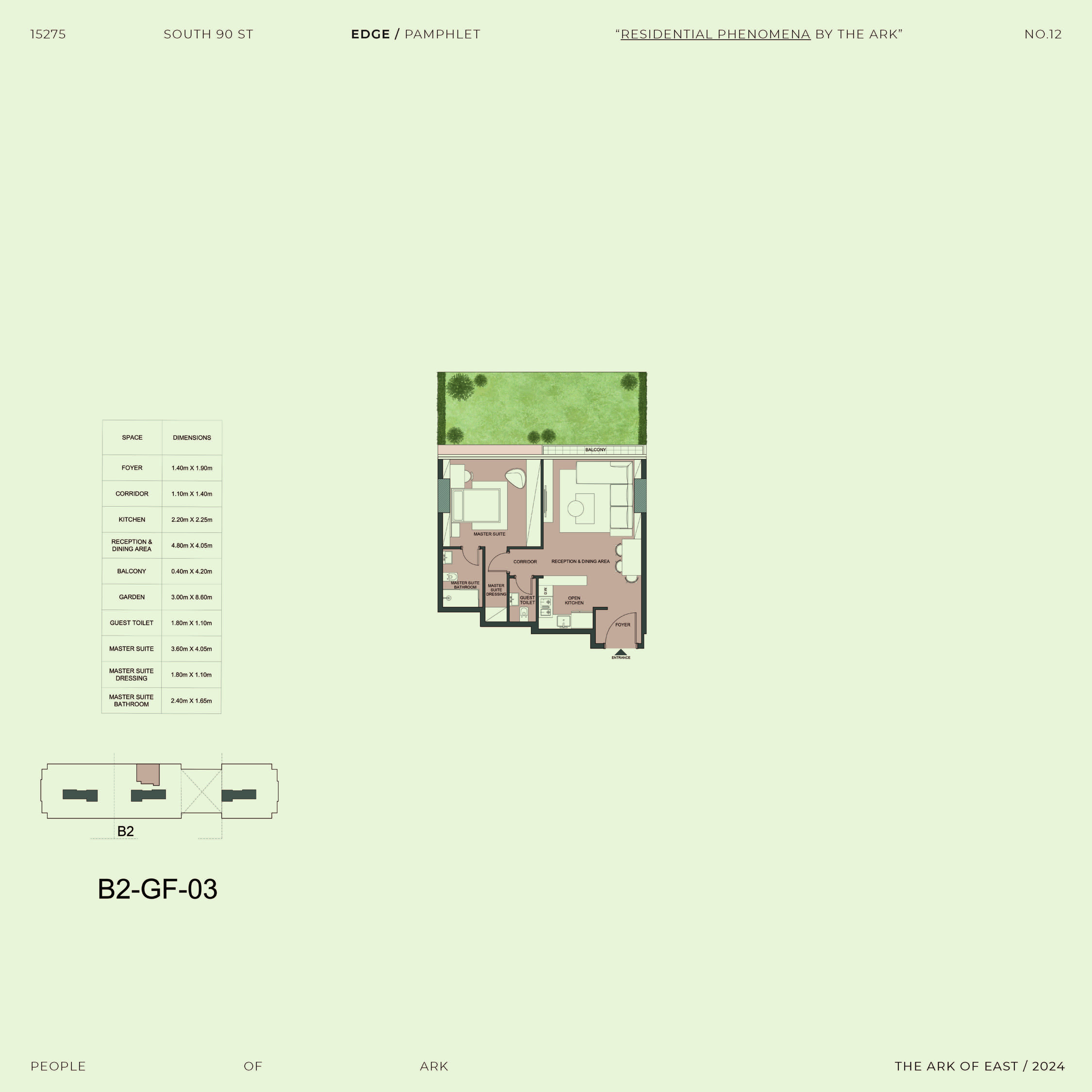 Floor plan for apartment at Edge