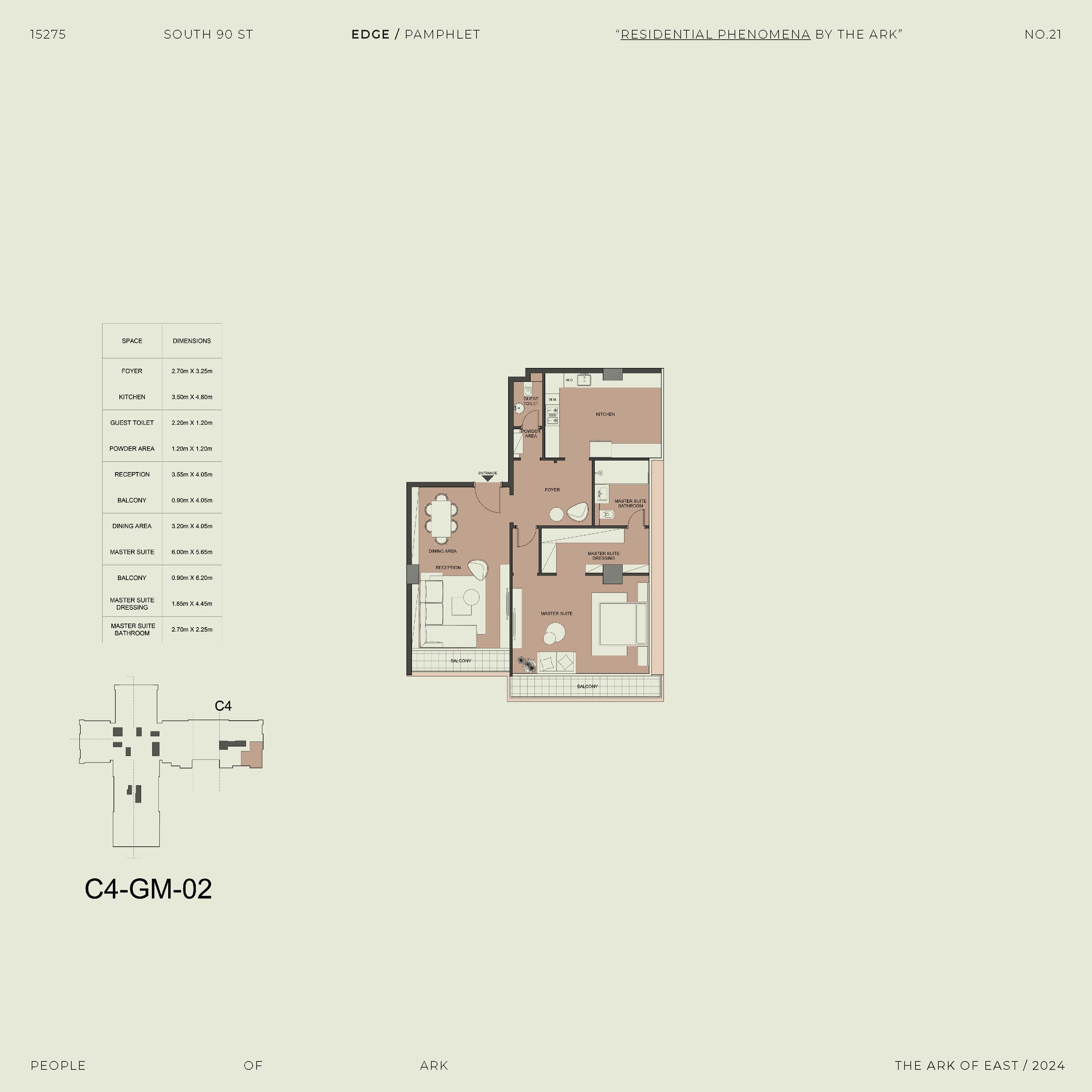 Floor plan for apartment at Edge