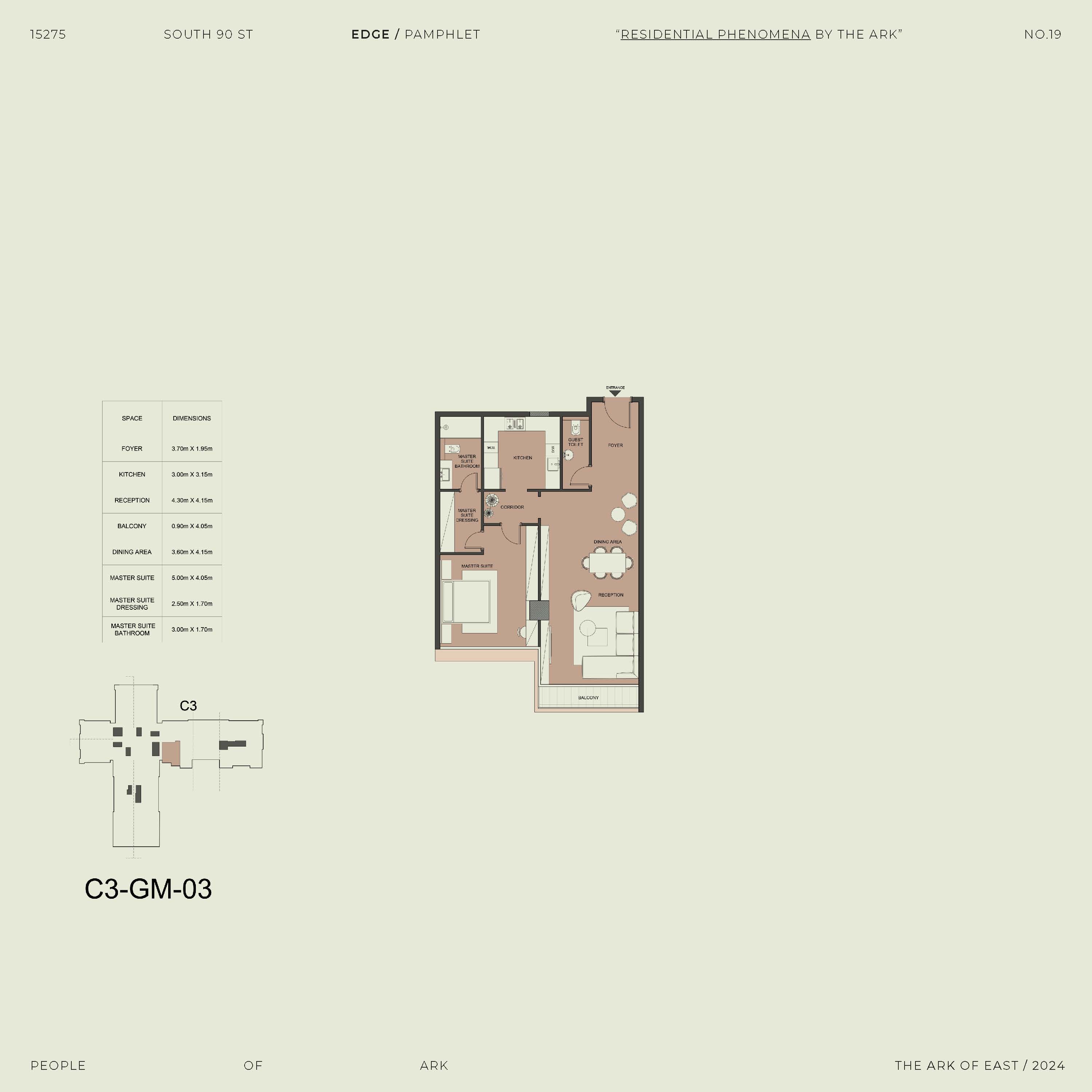 Floor plan for apartment at Edge