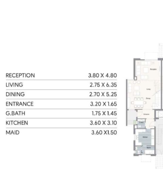 Floor plan for duplex at Telal East