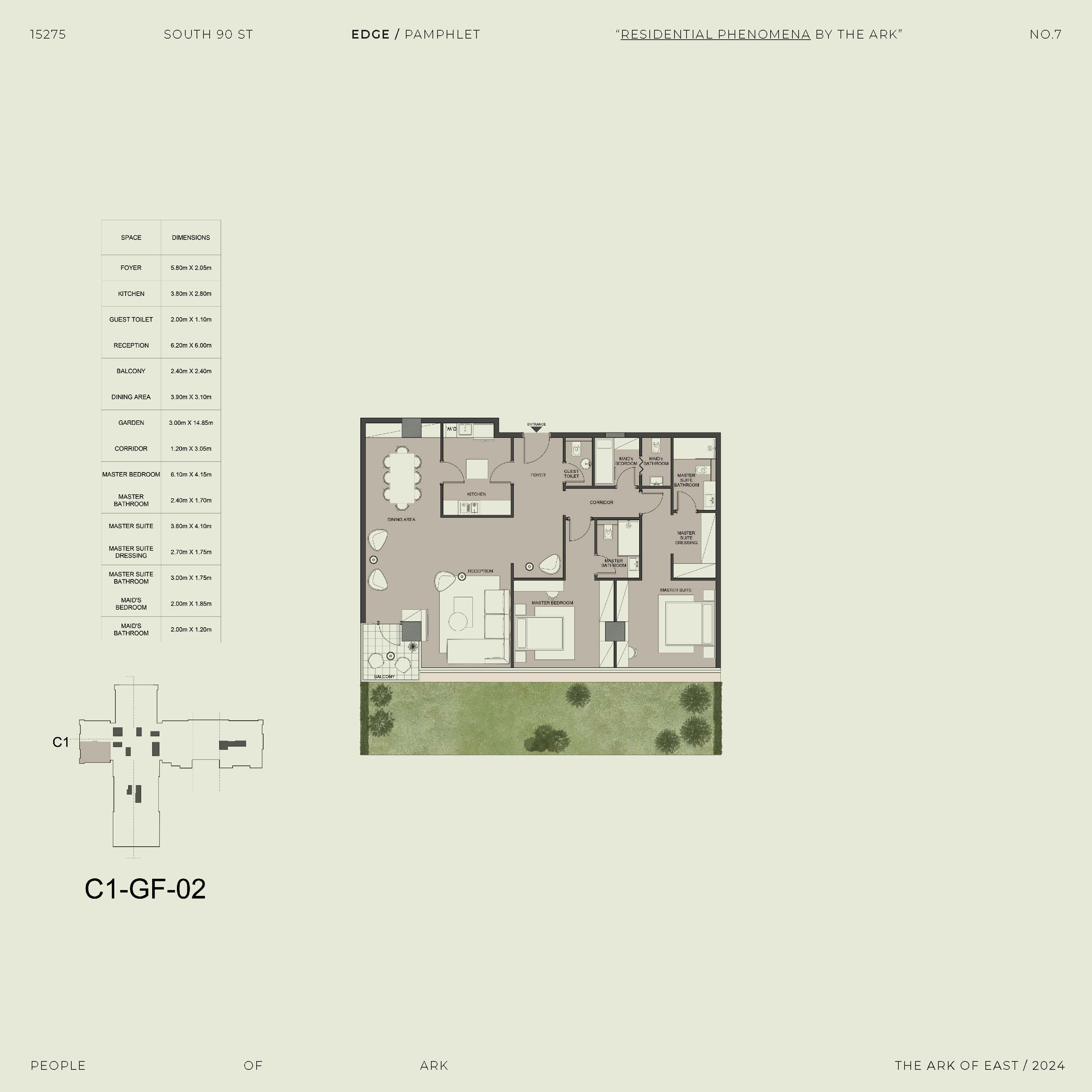Floor plan for apartment at Edge