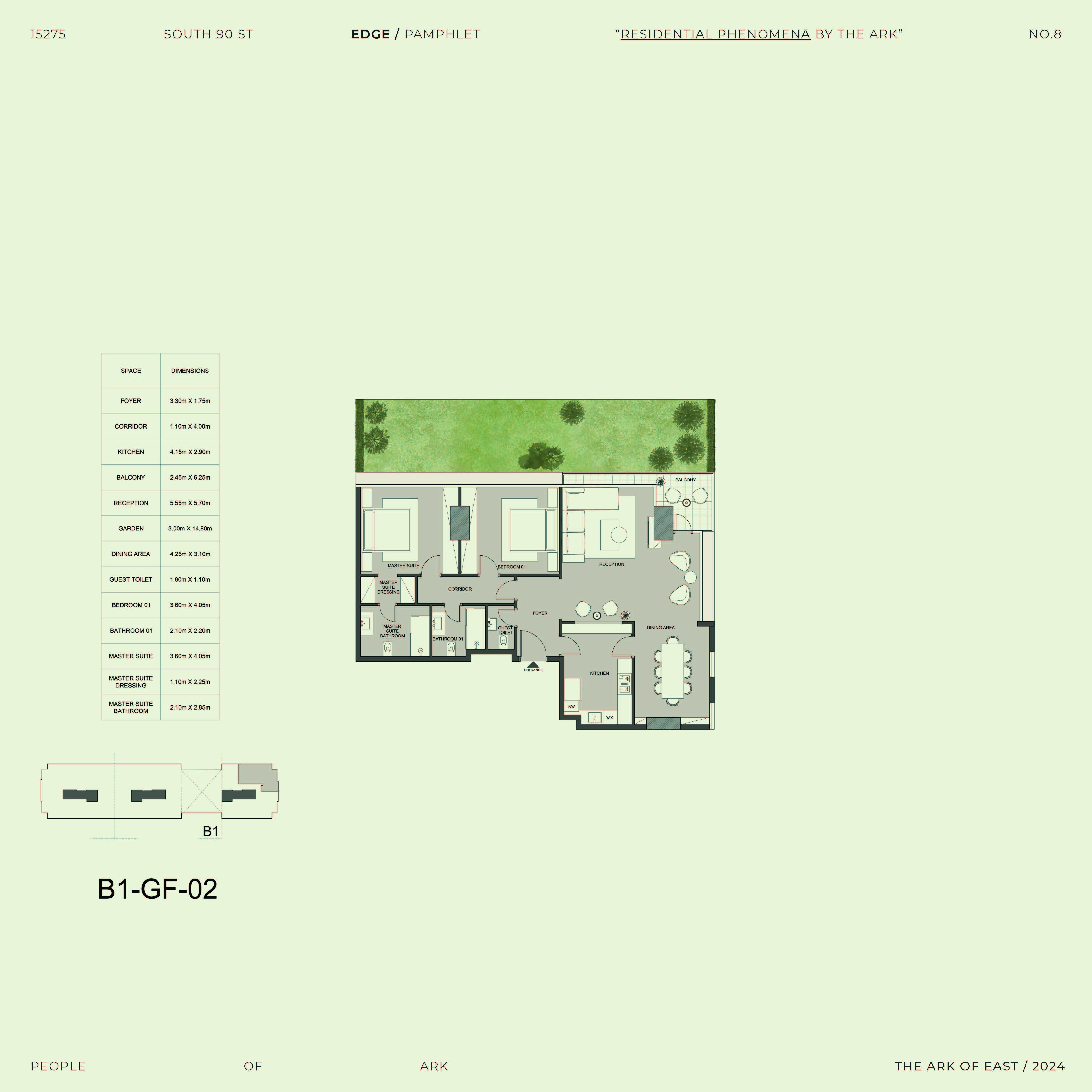 Floor plan for apartment at Edge