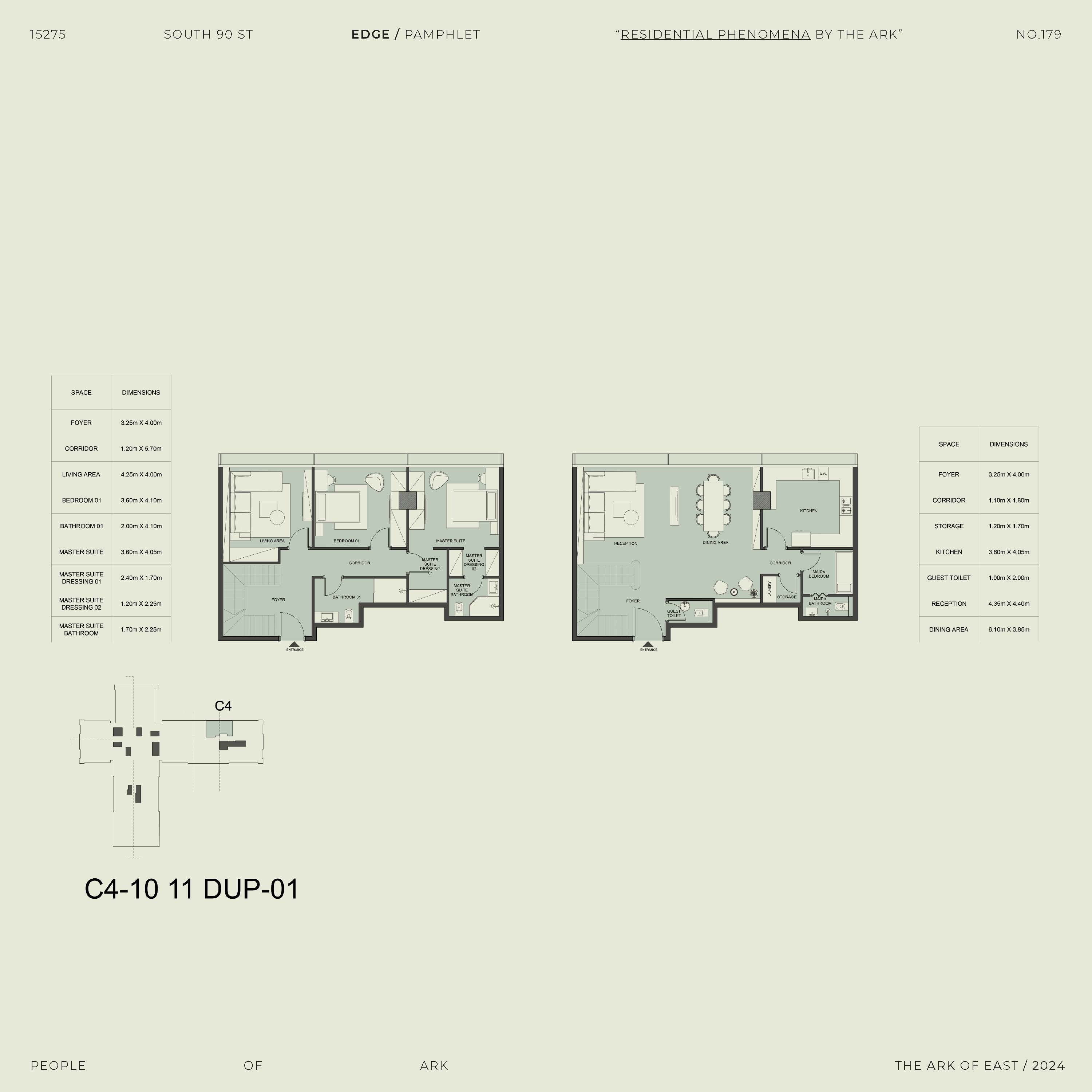 Floor plan for duplex at Edge