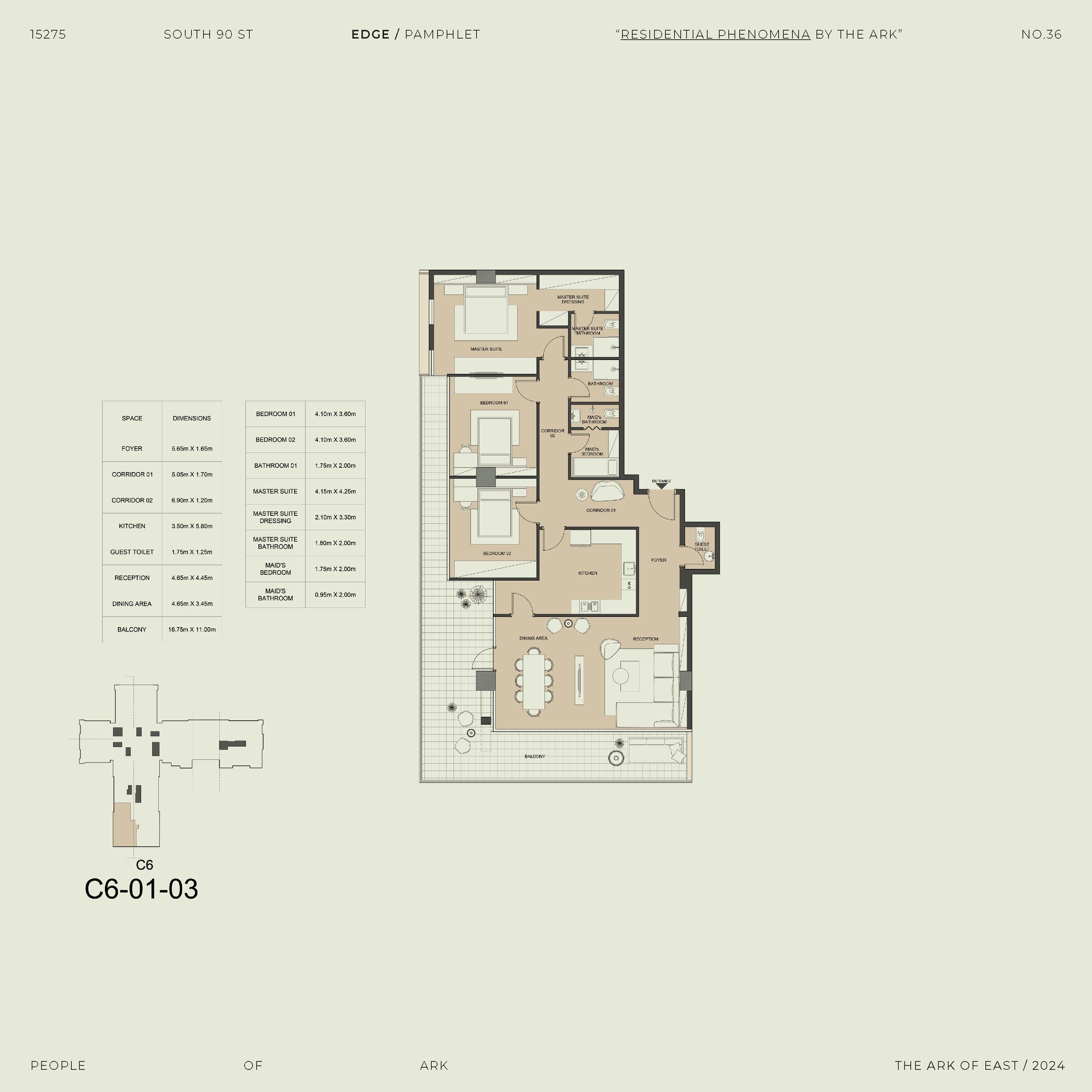 Floor plan for apartment at Edge