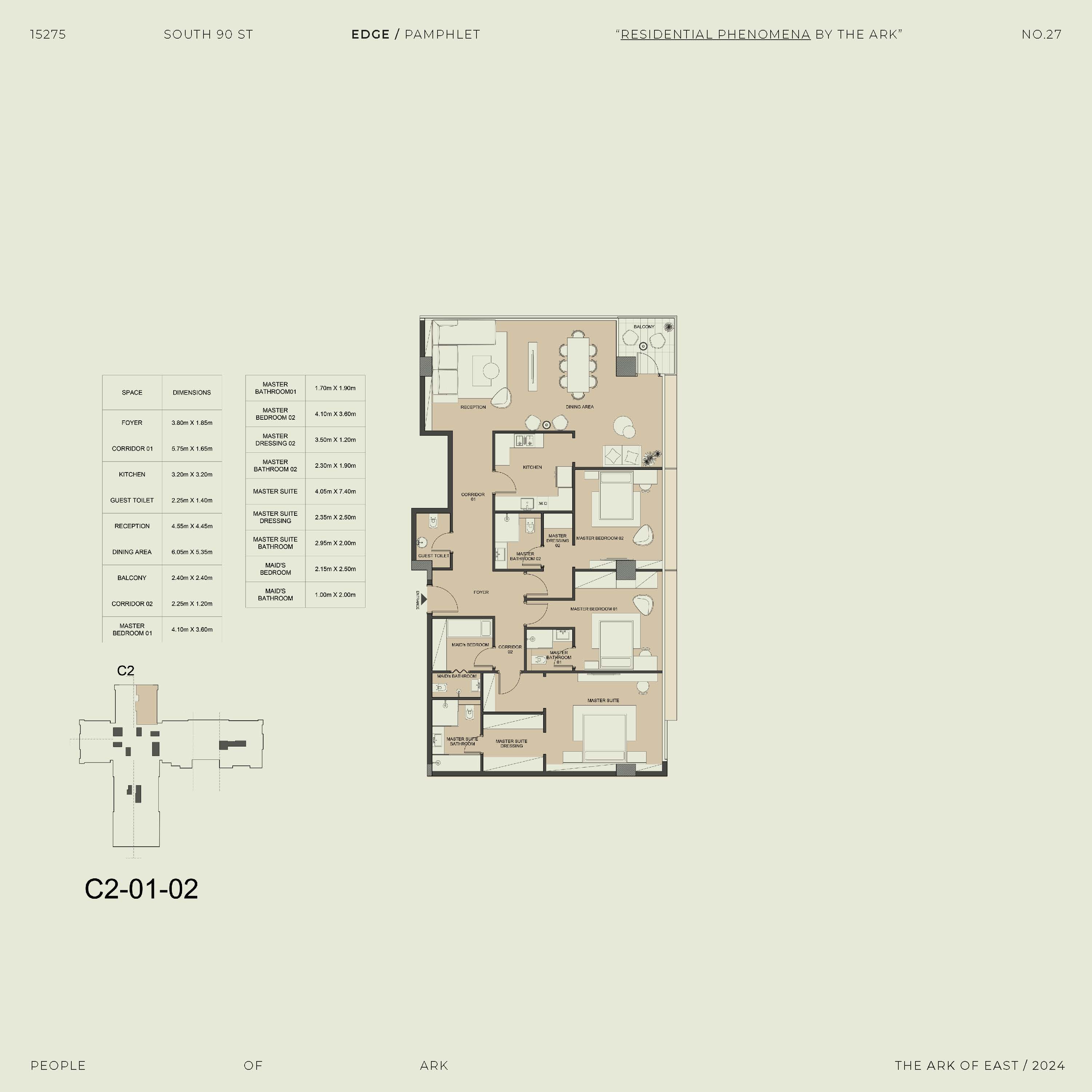 Floor plan for apartment at Edge